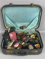 Suitcase of Un searched military patches