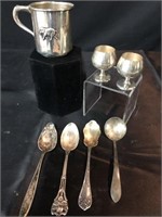 Sterling Silver Childs Cup, Cordials Spoons