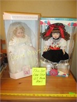 2pc Collector's 16" Porcelain Dolls