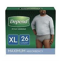 Depend Real Fit Protective Underwear L/XL 26 Pack