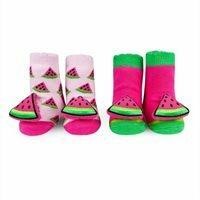 NWT WADDLE RATTLE SOCKS 2PK, WATERMELONS by Waddle