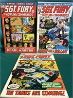 3- MARVEL COMICS SGT. FURY ISSUES 101,102 AND