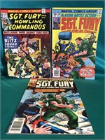 3- MARVEL COMICS SGT. FURY ISSUES 122,135 AND