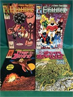 MARVEL COMICS 2- EXCALIBUR AND 2- STAR BRAND ALL