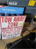 Tow Away Zone Metal Sign 18" x 24