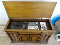 Vintage Console Record Player/Radio/Tape Player