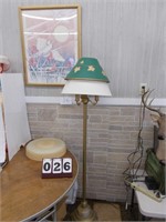 Lamp With Shades & Heron Picture