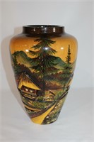 Large Wood Carved German Vase - Black Forest