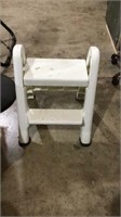 Folding plastic step stool