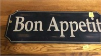 Bon appetit wooden sign