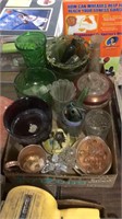 Glass bowls, glass jars, glass cups