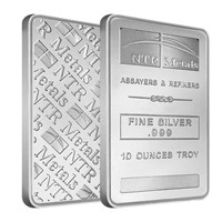 10 Ounce - .999 Fine Silver NTR Metals Bar