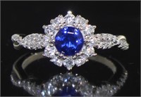 Antique Style Sapphire Infinity Designer Ring