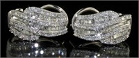 10kt Gold 1.50 ct Baguette Diamond Earrings