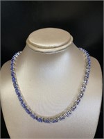 Natural 26.00 ct Oval Tanzanite 18" Necklace