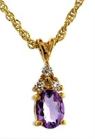 Genuine 2.00 ct Amethyst Pendant