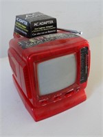 Vintage Mini Portable TV w/Car Adapter