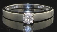 10kt Gold Brililant 1/5 ct Diamond Solitaire Ring