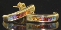 14kt Gold Natural Gemstone Earrings