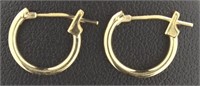 14kt Gold 10 mm Huggie Hoop Earrings