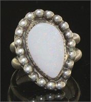 Vintage White Opal Cocktail Ring