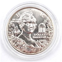 Silver Montpelier Dolley Madison Coin- TONING