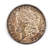1889 Morgan Silver Dollar, Rainbow Toning