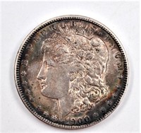 1900 Morgan Silver Dollar, Rainbow Toning