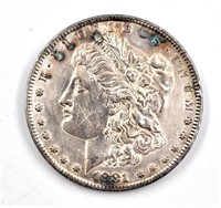 1881 Morgan Silver Dollar, Rainbow Toning
