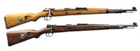 2 GERMAN MODEL 98K MAUSER BOLT ACTION RIFLES.