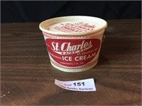 NOS St Charles Chocolate Ice Cream Container