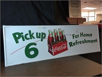 Large Coca-Cola Pickup 6 Metal Sign