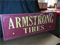 Large Armstrong Tires Metal Sign