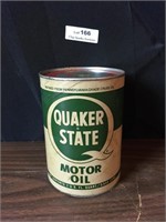 Vintage Quaker State Quart Motor Oil Can Full