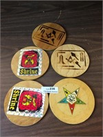 Lot of Vintage Shriner Masons Coasters?