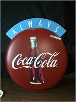 Large Always Coca-Cola Button Bullseye Metal Sign