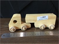 Hand Made Wooden Toy Semi Truck