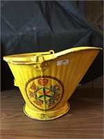 Antique Coal Bucket - Painted w/Designs