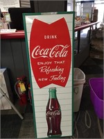 Large Coca-Cola Sign with Fishtail Logo