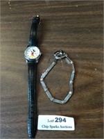 Vintage Mickey Mouse Watch & Bracelet