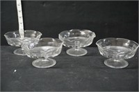 4 Footed Glass Dishes