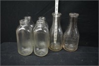 Older Glass Milk Bottles 1 Quart (6)