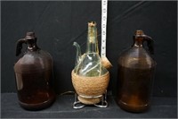 Glass Bottles & Decanter W/ Stand