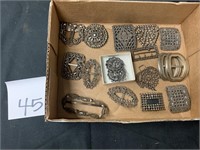 COLLECTION OF RHINESTONE BUCKLES
