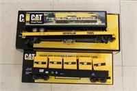 MTH RAILKING CATERPILLAR GONDOLA & FLAT CAR SET