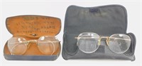 2 Pairs of Gold-Filled Eyeglasses with Cases