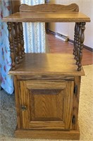 32" Tall Oak Telephone Stand