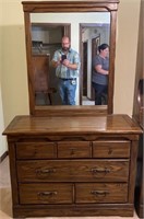 Harrison 42" Mirrored Lowboy Dresser