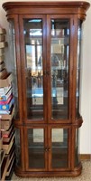 76" T Curved Glass Curio Cabinet