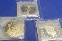 3 Different American Mint 24K Gold Layered Replica
